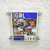 Letter Size Wall Mount Sign Holder Clear Acrylic  8.5X11" w/ Business Card Slot 19738