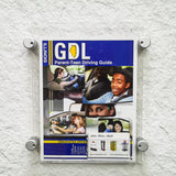 Letter Size Wall Mount Sign Holder Clear Acrylic  8.5X11" w/ Business Card Slot 19738