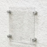 Letter Size Wall Mount Sign Holder Clear Acrylic  8.5X11" w/ Business Card Slot 19738