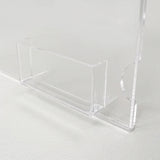 Letter Size Wall Mount Sign Holder Clear Acrylic  8.5X11" w/ Business Card Slot 19738