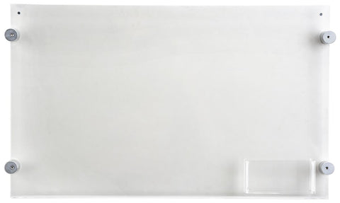 Acrylic Sign Holder for Wall, Business Card Pocket, Silver Standoffs   Clear