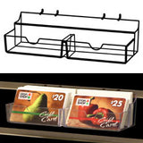 2 Pocket Acrylic Business Card Holder for Slatwall, Open Pockets   Clear 19751