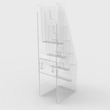5 Tiered Acrylic Gift Card Display for Tabletops, with Notched Pockets   Clear