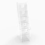 5 Tiered Acrylic Gift Card Display for Tabletops, with Notched Pockets   Clear