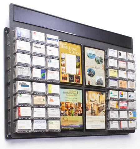 48 Pocket Business Card Holder for Wall, Push Dispense, Sign Holders,Fits 5760