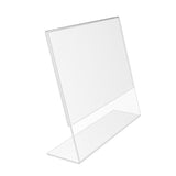 FixtureDisplays® 12PK 11 x 8.5" Clear Acrylic Sign Holder with Slant Back Design Landscape , Horizontal Picture Frame 19780-11X8.5-12PK