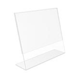 FixtureDisplays® 12PK 11 x 8.5" Clear Acrylic Sign Holder with Slant Back Design Landscape , Horizontal Picture Frame 19780-11X8.5-12PK