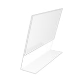 FixtureDisplays® 12PK 11 x 8.5" Clear Acrylic Sign Holder with Slant Back Design Landscape , Horizontal Picture Frame 19780-11X8.5-12PK