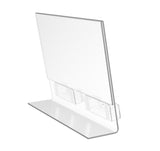 Acrylic Sign Holder Picture Photo Holder Poster Frame with Business Card Pocket