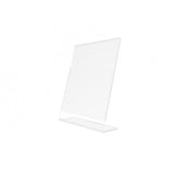 FixtureDisplays® 1PK 4 x 5" Clear Acrylic Sign Holder with Slant Back Design Portrait, Vertical Picture Frame 19780-4X5