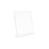 FixtureDisplays® 6PK 4 x 5" Clear Acrylic Sign Holder with Slant Back Design Portrait, Vertical Picture Frame 19780-4X5-6PK