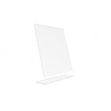 FixtureDisplays® 1PK 4 x 5" Clear Acrylic Sign Holder with Slant Back Design Portrait, Vertical Picture Frame 19780-4X5