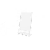 FixtureDisplays® 6PK 4 x 6" Clear Acrylic Sign Holder with Slant Back Design Portrait, Vertical Picture Frame 19780-4X6-6PK