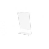 FixtureDisplays® 6PK 4 x 6" Clear Acrylic Sign Holder with Slant Back Design Portrait, Vertical Picture Frame 19780-4X6-6PK