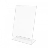 FixtureDisplays® 1PK 5.5 x 8.5" Clear Acrylic Sign Holder with Slant Back Design Portrait, Vertical Picture Frame 19780-5.5X8.5-CLEAR