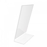 FixtureDisplays® 1PK 5.5 x 8.5" Clear Acrylic Sign Holder with Slant Back Design Portrait, Vertical Picture Frame 19780-5.5X8.5-CLEAR