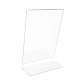 FixtureDisplays® 1PK 5.5 x 8.5" Clear Acrylic Sign Holder with Slant Back Design Portrait, Vertical Picture Frame 19780-5.5X8.5-CLEAR