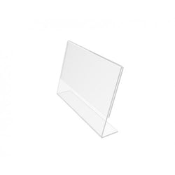 FixtureDisplays® 1PK 6 x 4" Clear Acrylic Sign Holder with Slant Back Design Landscape , Horizontal Picture Frame 19780-6X4