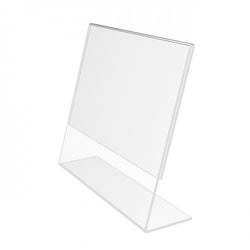 FixtureDisplays® 12PK 7 x 5" Clear Acrylic Sign Holder with Slant Back Design Landscape , Horizontal Picture Frame 19780-7X5-12PK