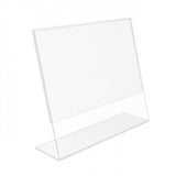 FixtureDisplays® 6PK 7 x 5" Clear Acrylic Sign Holder with Slant Back Design Landscape , Horizontal Picture Frame 19780-7X5-6PK