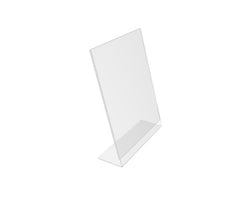 FixtureDisplays® 20PK 8.5 x 11" Clear Acrylic Sign Holder with Slant Back Design Portrait, Vertical Picture Frame 19780-8.5X11-20PK