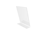 FixtureDisplays® 12PK 8.5 x 11" Clear Acrylic Sign Holder with Slant Back Design Portrait, Vertical Picture Frame 19780-8.5X11-12PK