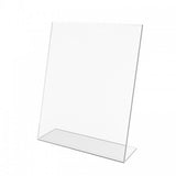 FixtureDisplays® Acrylic Sign Holder Picture Frames 19780 size 4 X 5" / 4 X 6" / 5 X 7" / 5.5 X 8.5" / 6 X 4" / 7 X 5" / 8.5 X 11" / 11 X 8.5 clear Acrylic Sign Holder with Slant Back Design