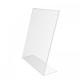 FixtureDisplays® Acrylic Sign Holder Picture Frames 19780 size 11X8.5 & 4X5 & 4X6 &5X7 clear Acrylic Sign Holder with Slant Back Design