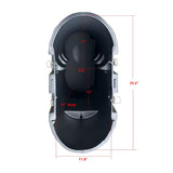 Oval Trade Show Case with Twist Latches & Wheels - Black 19800