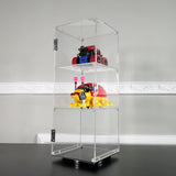 FixtureDisplays 6 x 6 x 16 Rotating Mini Acrylic Tower Showcase Display 20000