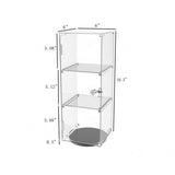 FixtureDisplays 6 x 6 x 16 Rotating Mini Acrylic Tower Showcase Display 20000