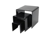 234Black Plexiglass Lucite Acrylic Display Risers  1/8 Thick 20004