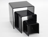234Black Plexiglass Lucite Acrylic Display Risers  1/8 Thick 20004