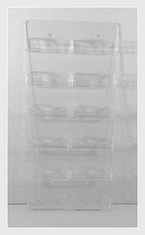 Clear 12 Pocket Wall Mount Business Card Holder 20020