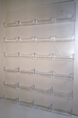Clear Deluxe 24 Pocket Wall Mount Business Card Holder 20024