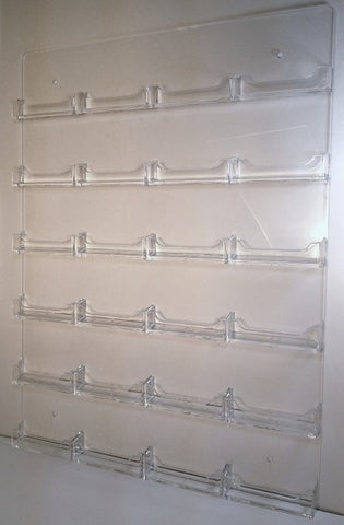 Clear Deluxe 24 Pocket Wall Mount Business Card Holder 20024