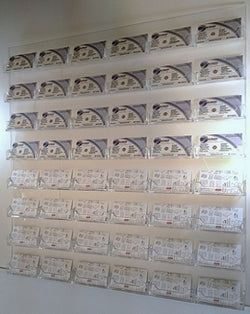 Clear 48 Pocket Wall Mount Business Card Holder 20025