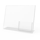11x8.5 Clear Sign Holder Business Card Acrylic Literature Display Marketing