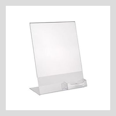 8.5W x 11H Slanted Sign Holder with Business Card Holder 20048