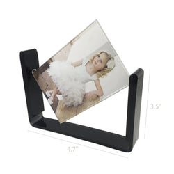 Acrylic Tabletop 4x6 Spinner Picture Photo Frame Menu Holder Display Plexiglass