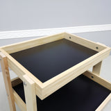 15 X 17.8 X 18" 3-Layer Wood Tray Shelf Ideal for Supermarkets, Grocery Stores 20813