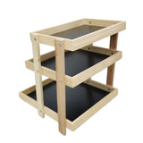 15 X 17.8 X 18" 3-Layer Wood Tray Shelf Ideal for Supermarkets, Grocery Stores 20813