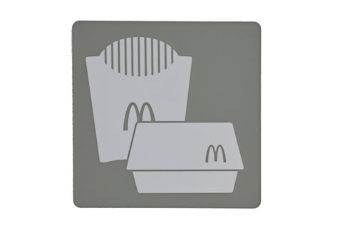 Paper Goods Storage Sign Recylce Bin Sign McDonalds Paper Recycle Bin Sign