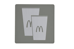 Paper Cup Storage Sign Recylce Bin Sign McDonalds Paper Recycle Bin Sign