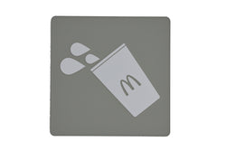 Liquids Storage Sign Recylce Bin Sign McDonalds Beverage Recycle Trash Can Sign