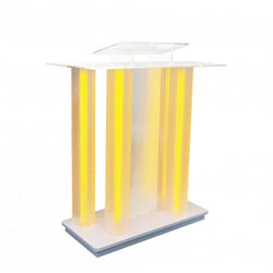 Deluxe LED Lighted Church Podium Pulpit Event Lectern Funeral Home Hotel Debate 21065