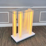 Deluxe LED Lighted Church Podium Pulpit Event Lectern Funeral Home Hotel Debate 21065