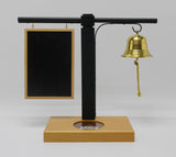 Liquor Bottle Bar Display LED Light Happy Hour Round Bell with Chalkboard Featured Drink