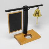 Liquor Bottle Bar Display LED Light Happy Hour Round Bell with Chalkboard Featured Drink