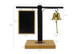 Liquor Bottle Bar Display LED Light Happy Hour Round Bell with Chalkboard Featured Drink